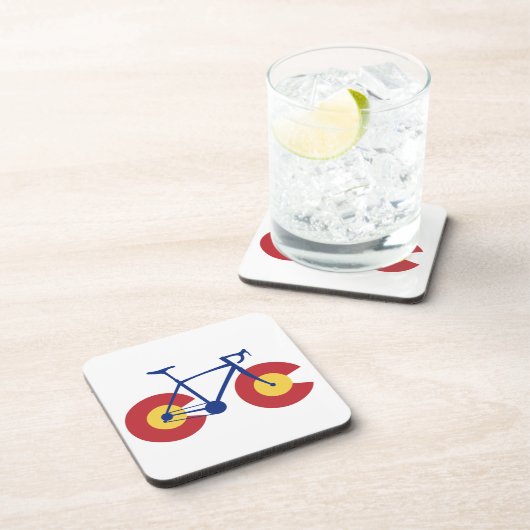 Colorado Flag Bicycle Getränkeuntersetzer (Rechte Seite)