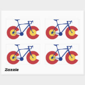Colorado Flag Bicycle Rechteckiger Aufkleber (Blatt)