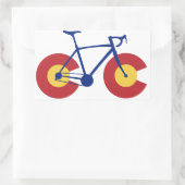 Colorado Flag Bicycle Rechteckiger Aufkleber (Tasche)