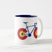 Colorado Flag Bicycle Zweifarbige Tasse (VorderseiteRechts)