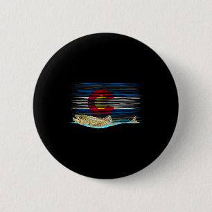 Colorado-Flag Brown Trout Fly-Fischen Fischer Vi Button