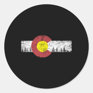 Colorado Flag Colorado Flag Runder Aufkleber
