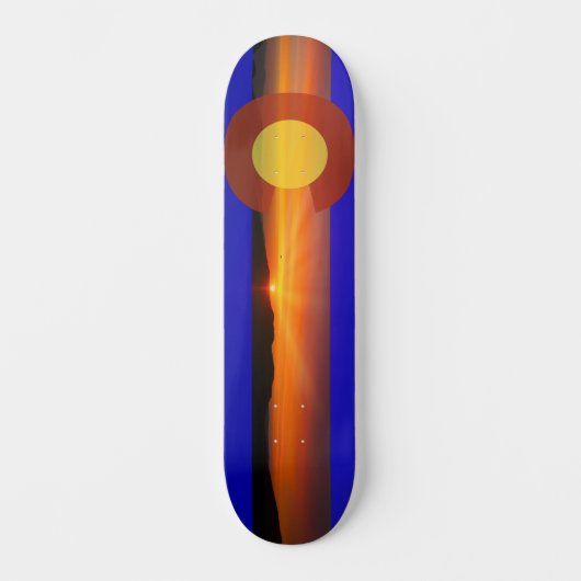 Colorado Flag- Colorado Mountains- 5280 Skateboard (Vorderseite)