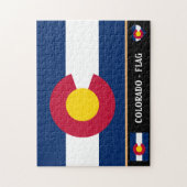 Colorado Flag & Colorado Staat USA/Amerika Puzzle (Vertikal)