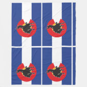 Colorado Flag Cowboy Fleecedecke (Vorderseite)