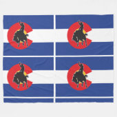 Colorado Flag Cowboy Fleecedecke (Vorderseite (Horizontal))