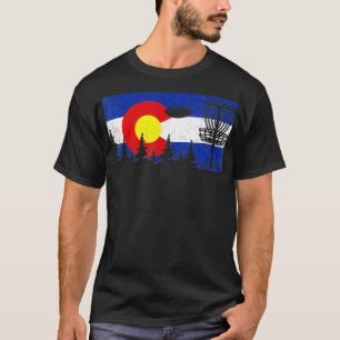 Colorado Flag Disc Golf Geschenk Disc Frisbees Gol T-Shirt