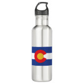 COLORADO-FLAG EDELSTAHLFLASCHE (Vorderseite)