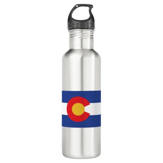 COLORADO-FLAG EDELSTAHLFLASCHE (Vorderseite)