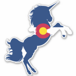 Colorado Flag Einhornkleber Aufkleber