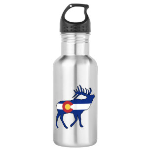Colorado Flag Elch Edelstahlflasche