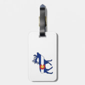 Colorado Flag Elch Gepäckanhänger (Rückseite vertikal)