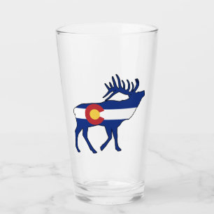 Colorado Flag Elch Glas
