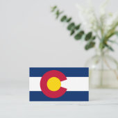 Colorado Flag Elegante Business Card/USA Visitenkarte (Stehend Vorderseite)