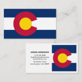 Colorado Flag Elegante Business Card/USA Visitenkarte (Vorne/Hinten)