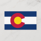 Colorado Flag Elegante Business Card/USA Visitenkarte (Vorderseite)
