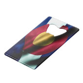 Colorado Flag Flaschenöffner Kreditkarte Größe (Rückseite Schrägansicht)