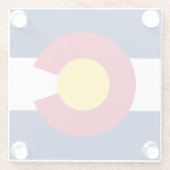 Colorado Flag Glass Untersetzer (Rückseite)