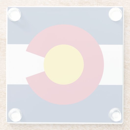 Colorado Flag Glass Untersetzer (Rückseite)