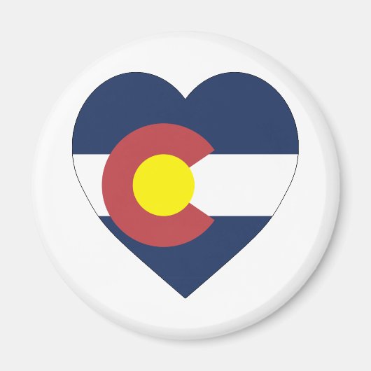 Colorado Flag Herz Magnet (Vorne)