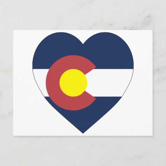Colorado Flag Herz Postkarte (Vorderseite)