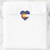 Colorado Flag Herz Runder Aufkleber (Tasche)