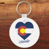 Colorado Flag Herz Schlüsselanhänger (Vorderseite)