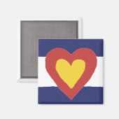 Colorado Flag Herzmagnet Magnet (Vorderseite/Rückseite)