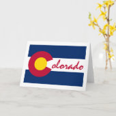 Colorado Flag Karte (Gelbe Blume)