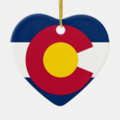 Colorado Flag Keramik Ornament (Vorne)