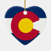 Colorado Flag Keramik Ornament (Hinten)