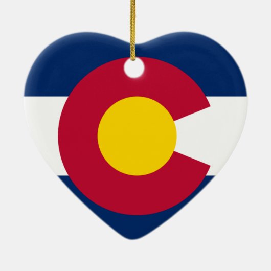Colorado Flag Keramik Ornament (Hinten)