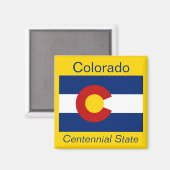 Colorado Flag Magnet (Vorderseite/Rückseite)