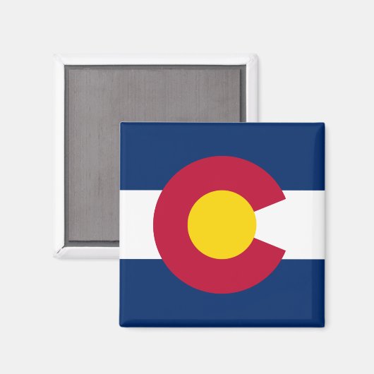 Colorado Flag Magnet (Vorderseite/Rückseite)