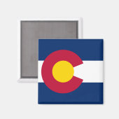 Colorado Flag Magnet (Vorderseite/Rückseite)