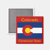 Colorado Flag Magnet (Vorderseite/Rückseite)