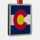 Colorado Flag Metal Ornament (Rechts)