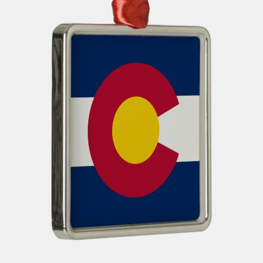Colorado Flag Metal Ornament (Rechts)