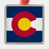 Colorado Flag Metal Ornament (Vorne)