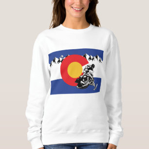 Colorado Flag mit Coolem Snowmobiler Sweatshirt