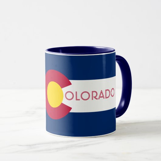 Colorado Flag mit dem Text Tasse (VorderseiteRechts)