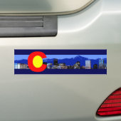 Colorado Flag mit den Bergen Autoaufkleber (Auf Auto)