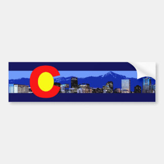 Colorado Flag mit den Bergen Autoaufkleber