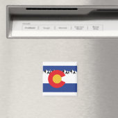 Colorado Flag mit den Bergen Magnet (In Situ (Geschirrspüler))