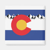 Colorado Flag mit den Bergen Magnet (Vorne)