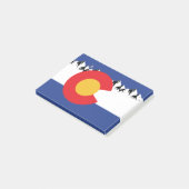 Colorado Flag mit den Bergen Post-it Klebezettel (angewinkelt)