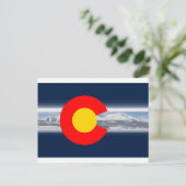 Colorado Flag mit den Bergen Postkarte (Stehend Vorderseite)