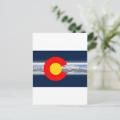Colorado Flag mit den Bergen Postkarte (Stehend Vorderseite)