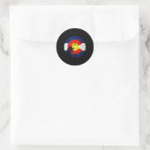 Colorado Flag mit Fischen s Runder Aufkleber (Tasche)