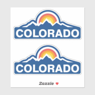 Colorado Flag Mountain Aufkleber